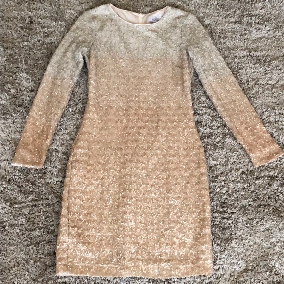 Badgley Mischka Dresses & Skirts - Ombré Gold Sequin Dress Sz 4